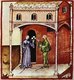 Iraq / Italy: Courting, Courtship. Illustration from Ibn Butlan's Taqwim al-sihhah or 'Maintenance of Health' (Baghdad, 11th century) published in Italy as the Tacuinum Sanitatis in the 14th century